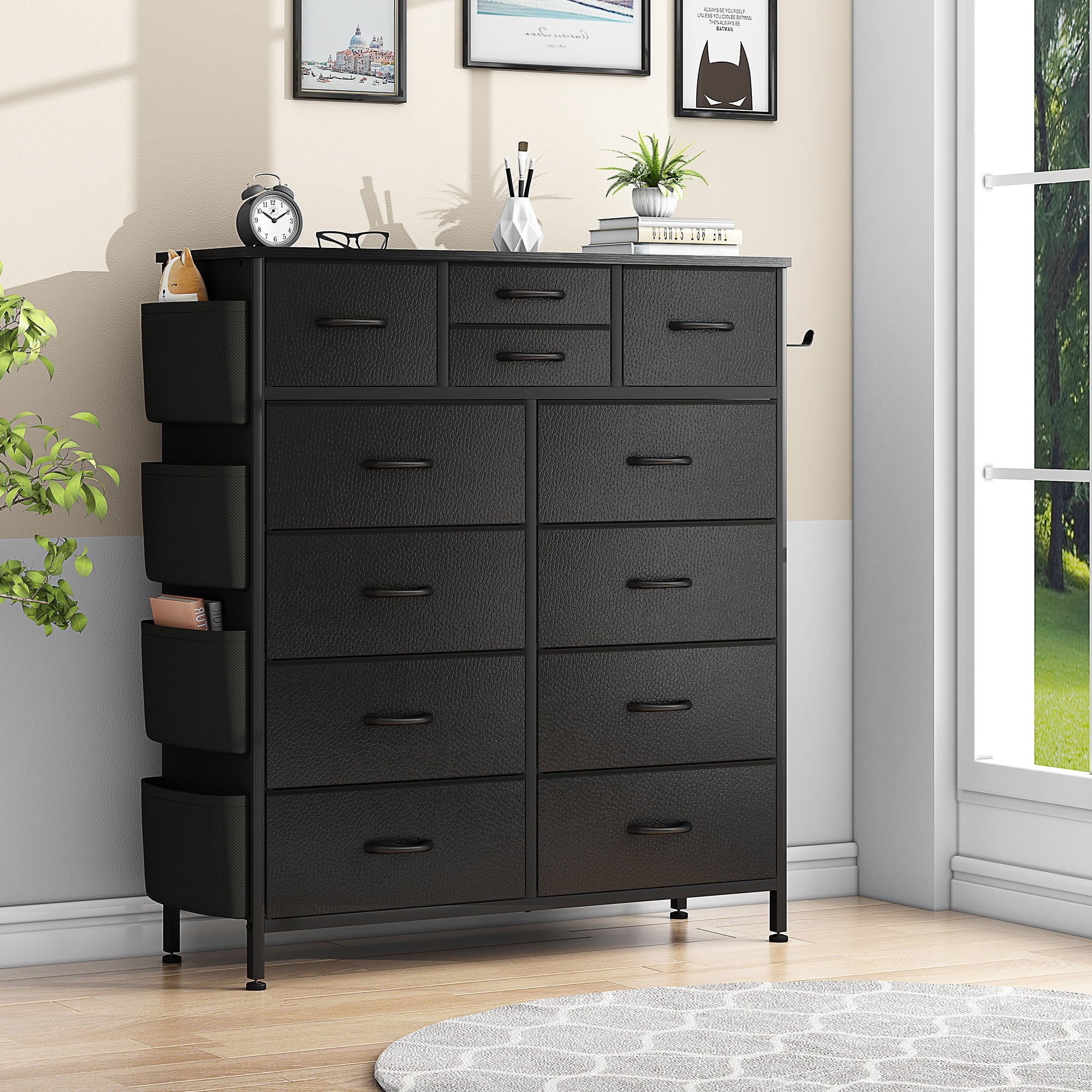 12 Drawer Dresser, Black Dresser Chest – KCB Furniture 12 Drawer Dresser, Black Dresser Chest – KCB Furniture