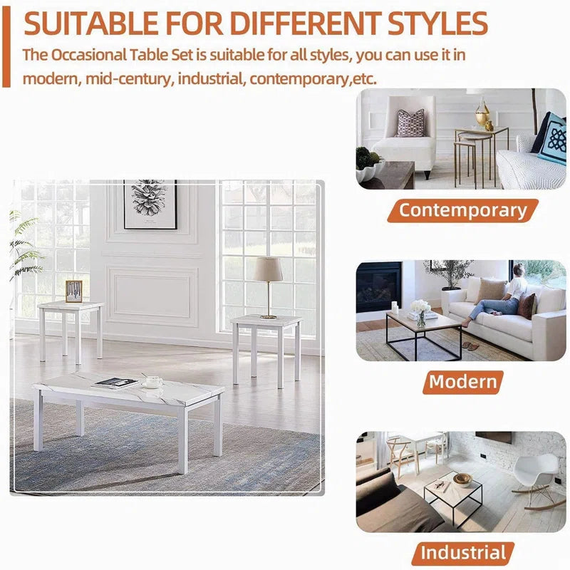 3 - Piece Living Room Table Set