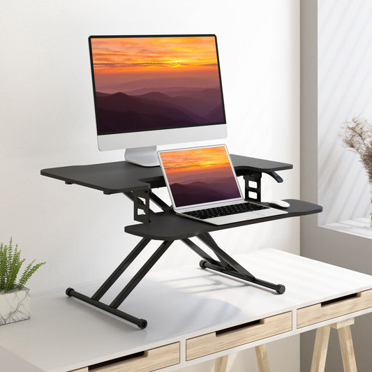 FLEXISPOT 31" Home Office Desk Converter Height Adjustable Computer Desk Riser