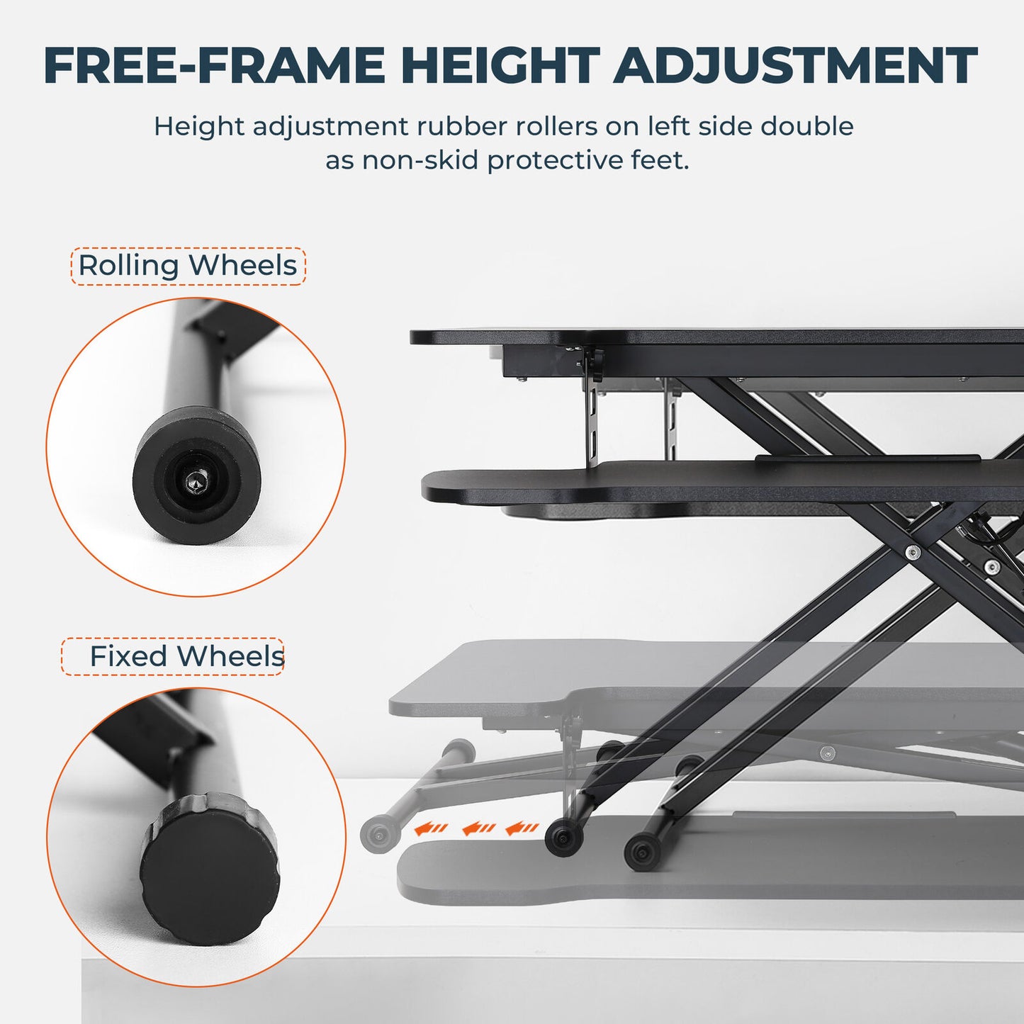 FLEXISPOT 31" Home Office Desk Converter Height Adjustable Computer Desk Riser