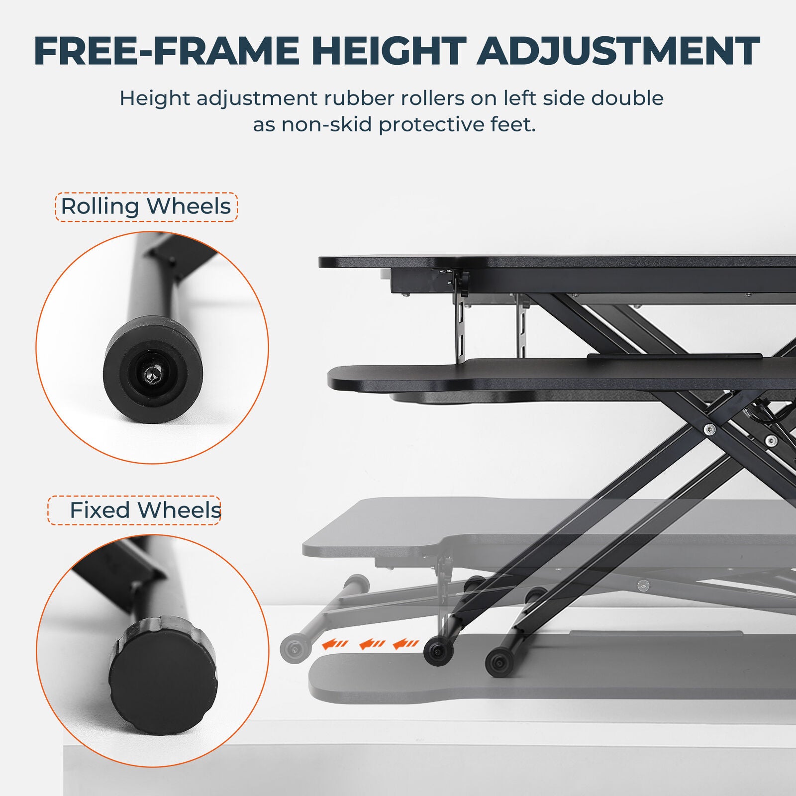 FLEXISPOT 31" Home Office Desk Converter Height Adjustable Computer Desk Riser