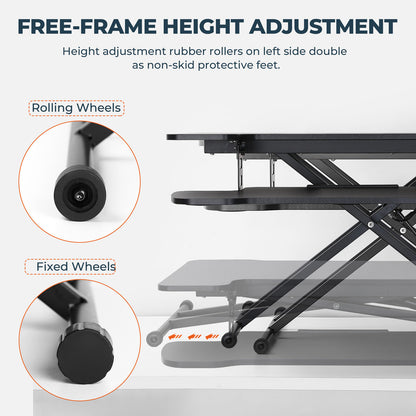 FLEXISPOT 31" Home Office Desk Converter Height Adjustable Computer Desk Riser