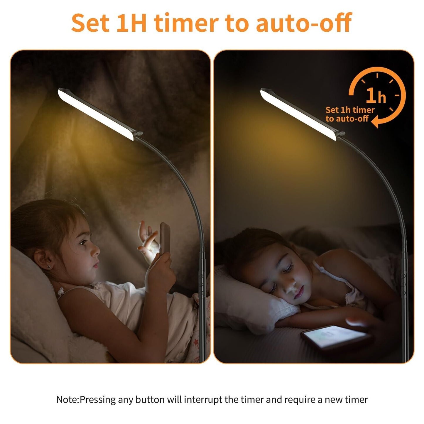 Frideko LED Floor Lamp, 18W 1800LM Bright Floor Lamp with Remote & Touch Cont...
