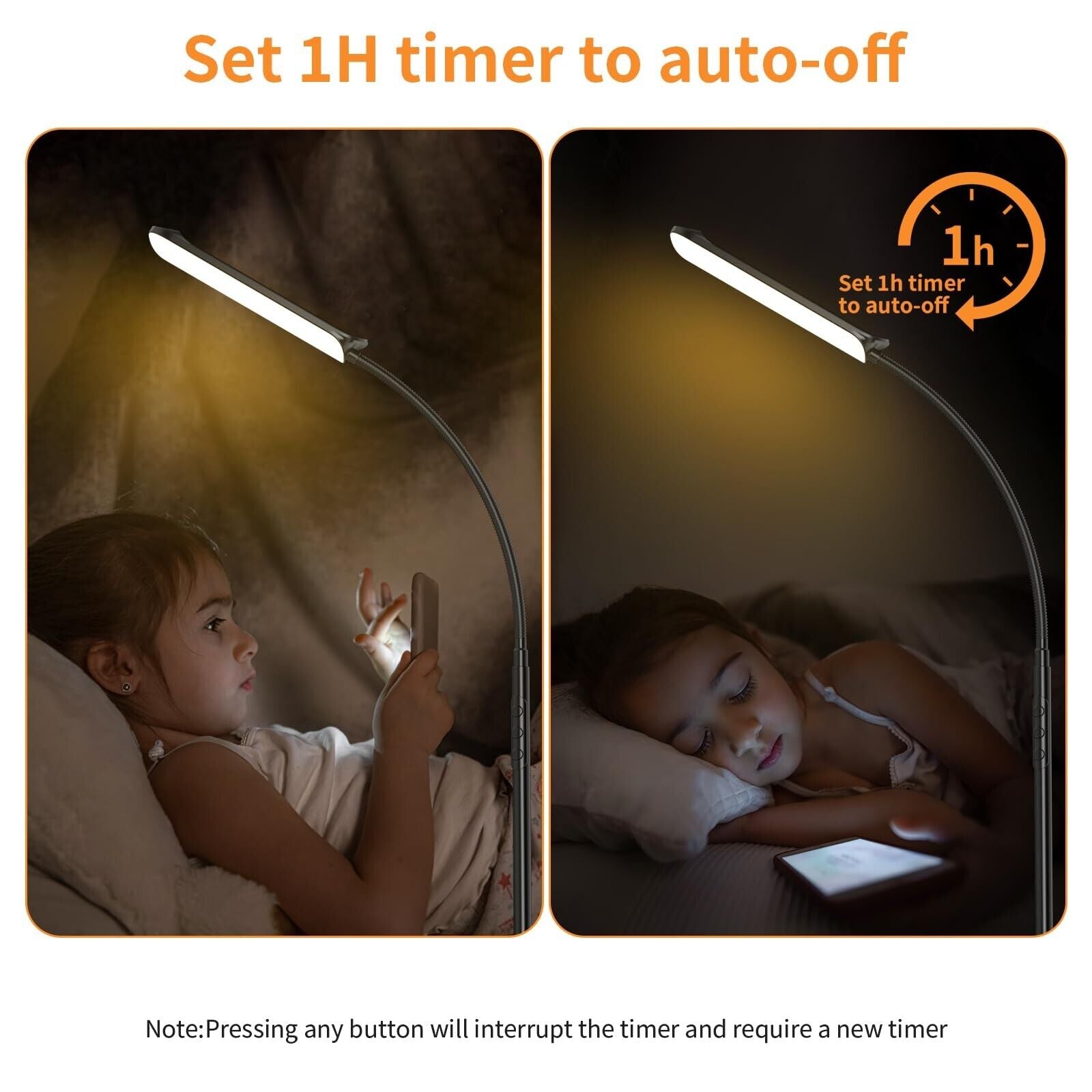 Frideko LED Floor Lamp, 18W 1800LM Bright Floor Lamp with Remote & Touch Cont...