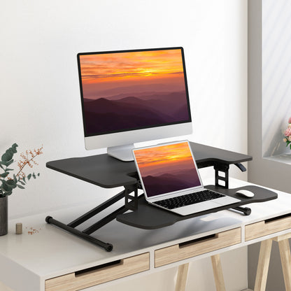 FLEXISPOT 31" Home Office Desk Converter Height Adjustable Computer Desk Riser