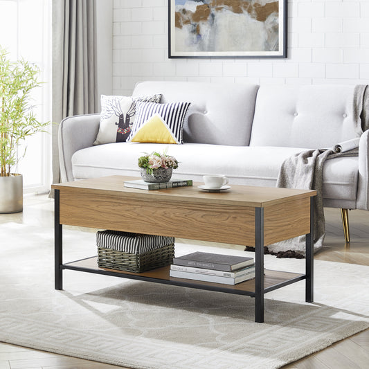 Lift Top Coffee Table with Storage, Canyon Walnut