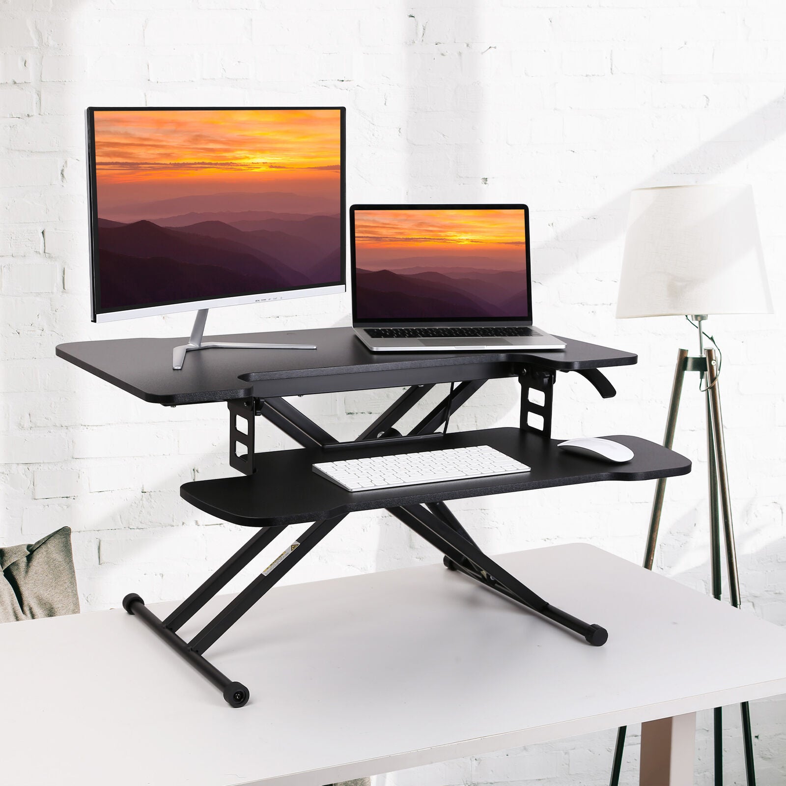 FLEXISPOT 31" Home Office Desk Converter Height Adjustable Computer Desk Riser