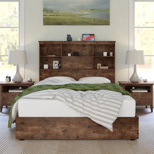 Izena Lighted LED Bookcase Bed